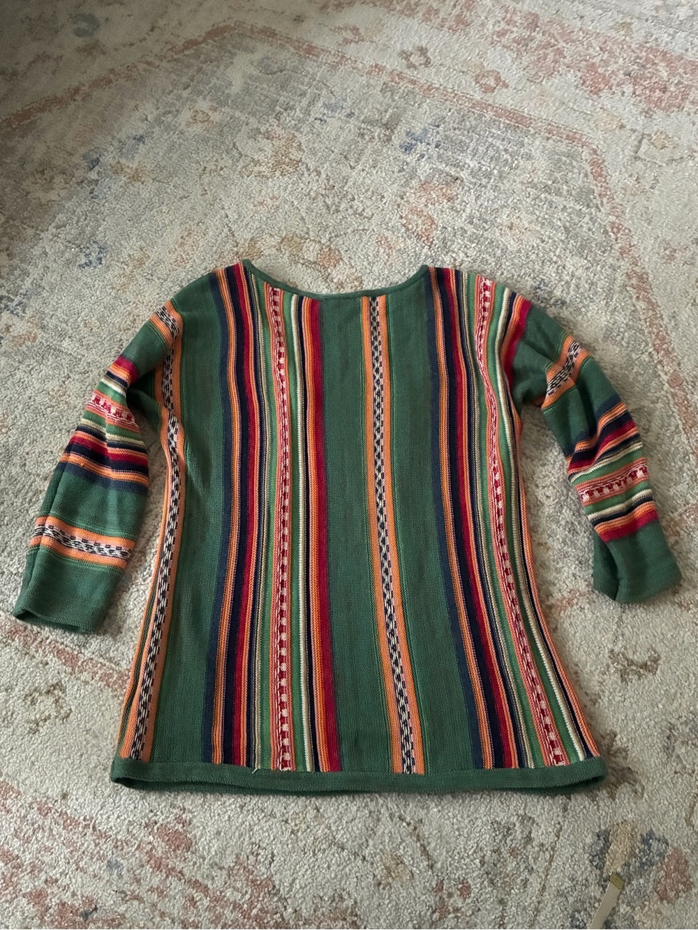 Vintage Chaps Southwestern Striped Knit Sweater - Size L - Picture 6 of 6